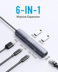 Anker 543 USB-C Hub (6-in-1, Slim), 2-pack