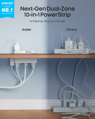 Anker Nano Power Strip (10-in-1, 70W, Clamp)