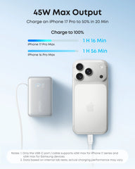 Anker Nano Power Bank (10K, 45W, Built-In Retractable USB-C Cable)