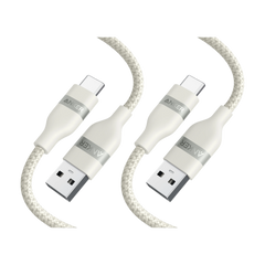 Anker USB-A to USB-C Cable (3 ft, Upcycled-Braided, 2 Pack)