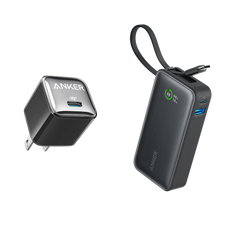 Anker Nano Power Bank (30W, Built-In USB-C Cable) and Anker Nano Charger (20W)