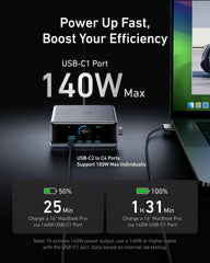 Anker Prime Charger (250W, 6 Ports, GaNPrime) with USB-C to USB-C Cable (240W)