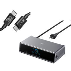 Anker Prime Docking Station (DL7400)  and USB-C to USB-C Cable (Thunderbolt 4 Compatible)