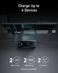 Anker Prime 6-in-1 Charging Station (140W) and Anker Prime Charger (100W, 3 Ports, GaN)