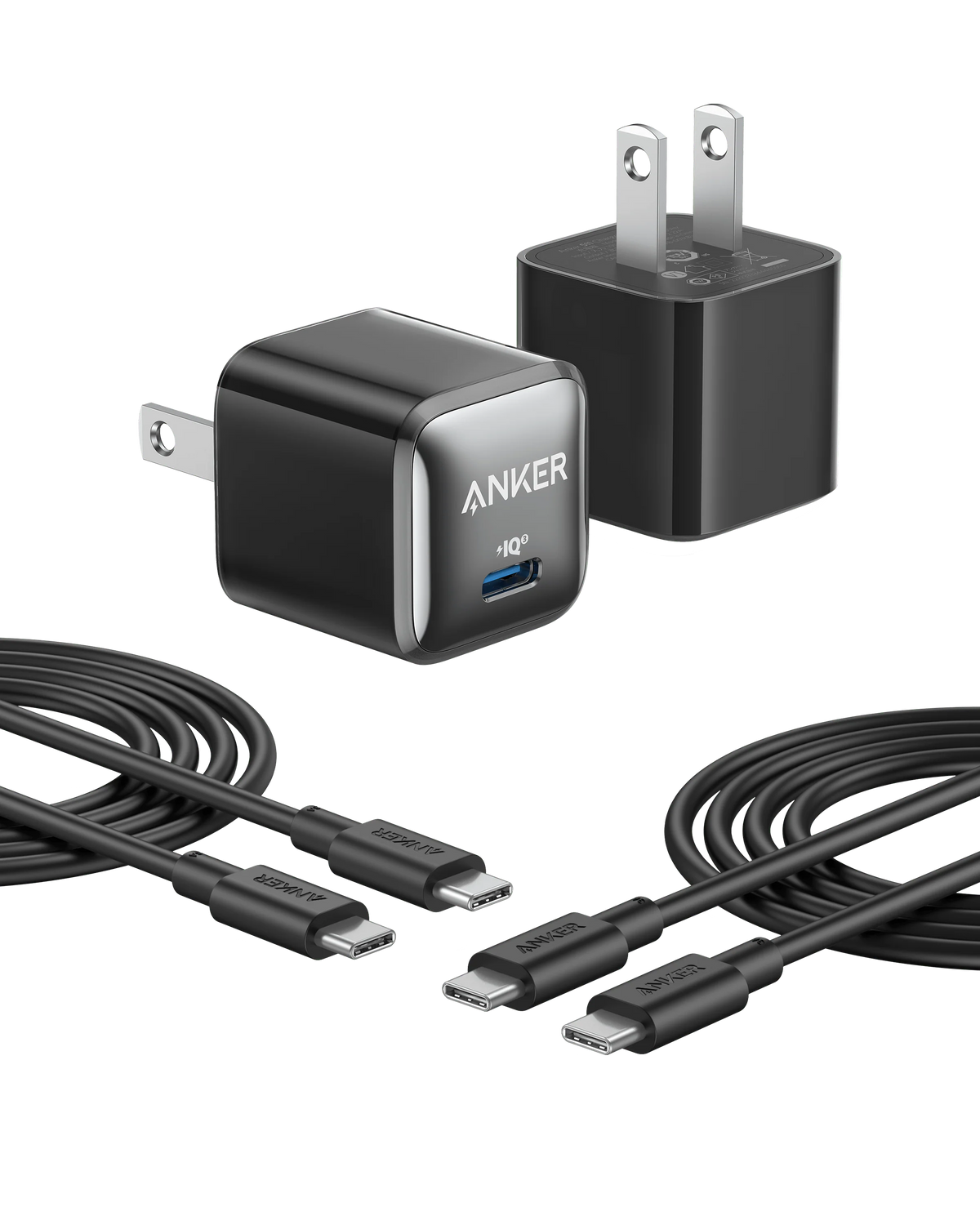 Anker 511 Charger (Nano Pro) with 6 ft USB-C Cable(2-Pack)