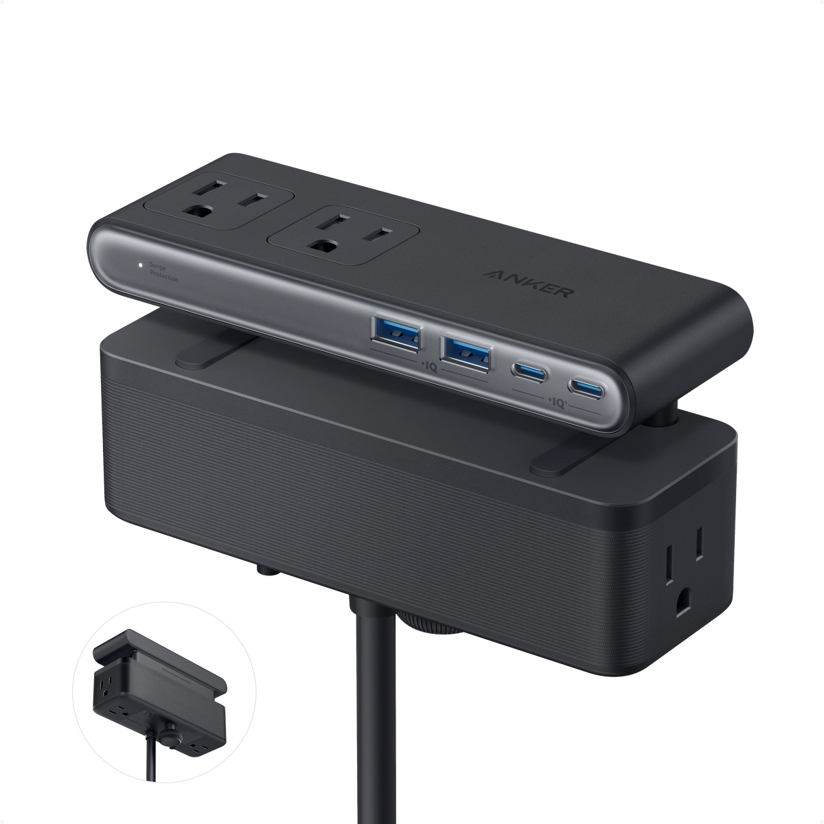 Anker Nano Power Strip (10-in-1, 70W, Clamp)