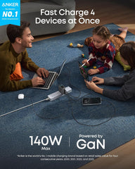Anker Charger (140W, 4-Port, PD 3.1) with USB-C Cable(2-pack)